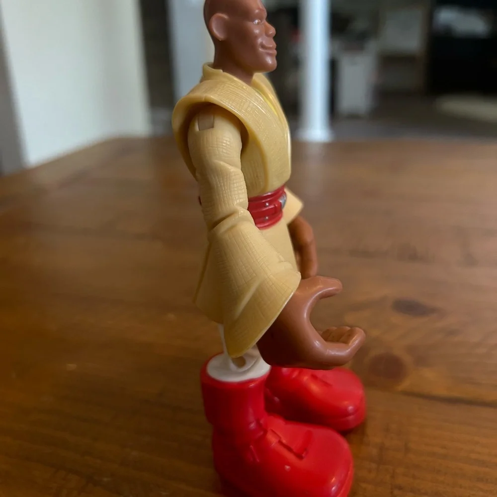 Star Wars Jedi Force Mace Windu Playskool 6” Action Figure 2004 Hasbro as is